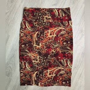 LuLaRoe Cassie Skirt Women’s Small S Pencil Skirt Paisley & Stretchy